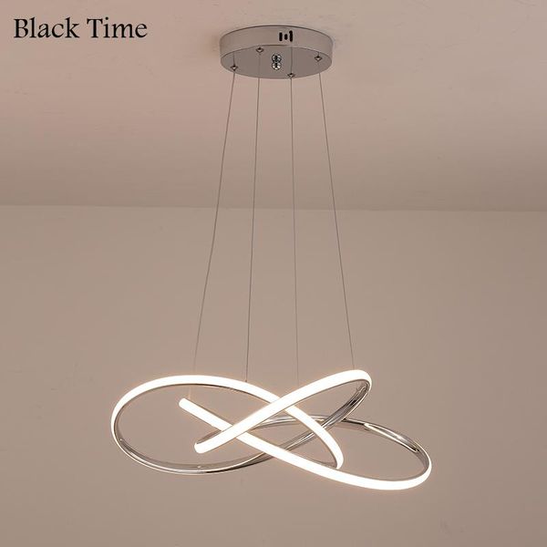 pendant lamps chrome frame modern led lights for dining room living bedroom kitchen decor hanging lighting indoor