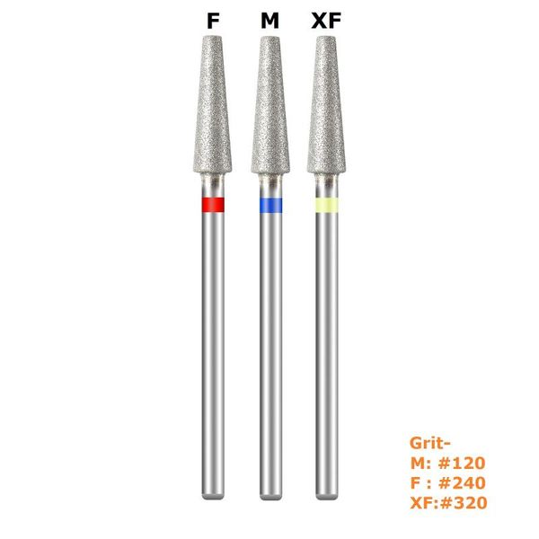 nail art equipment cone diamond drill bit rotary cuticle burr manicure cutters accessories tools mills 3/32", Silver
nail art equipment cone diamond drill bit rotary cuticle burr manicure cutters accessories tools mills 3/32", Silver