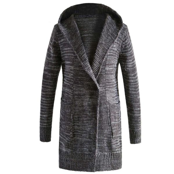 2021men's medium length cardigan and hooded autumn winter casual sweater coat, White;black
2021men's medium length cardigan and hooded autumn winter casual sweater coat, White;black