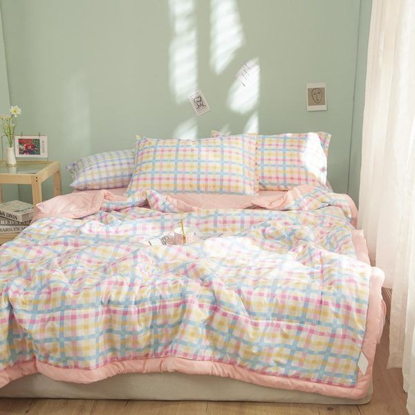 comforters & sets grid summer quilt colorful blanket air-conditioning soft comforter breathable boys girls home thin bed cover textiles
comforters & sets grid summer quilt colorful blanket air-conditioning soft comforter breathable boys girls home thin bed cover textiles