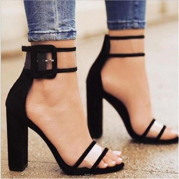 sandals 2021 ladies women high heels transparent pvc open toe wedding party fashion shoes large size 43, Black
sandals 2021 ladies women high heels transparent pvc open toe wedding party fashion shoes large size 43, Black