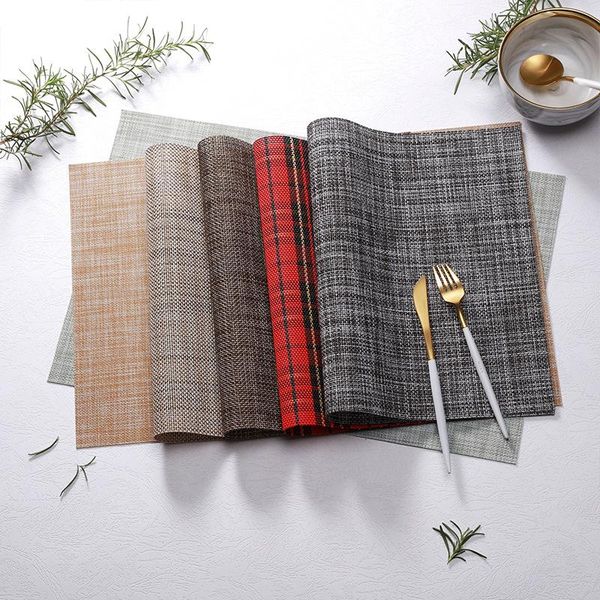 mats & pads european style pvc western food mat woven linen like square thickened antiskid heat insulation table
mats & pads european style pvc western food mat woven linen like square thickened antiskid heat insulation table