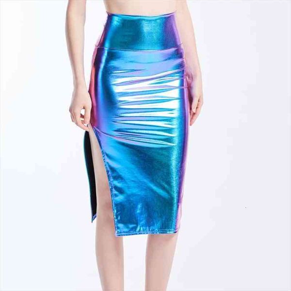 summer holographic thigh splits women skirt bodycon midi metallic wet look laser blue pencil festival rave clothing, Black
summer holographic thigh splits women skirt bodycon midi metallic wet look laser blue pencil festival rave clothing, Black