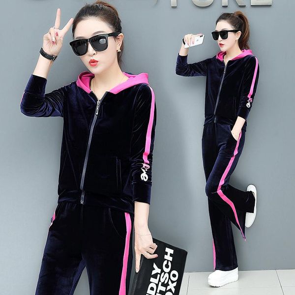 women's tracksuits leisure pleuche wide-legged pants suit spring and autumn hoodies sweatshirt trousers two-piece hooded velvet casual, Gray
women's tracksuits leisure pleuche wide-legged pants suit spring and autumn hoodies sweatshirt trousers two-piece hooded velvet casual, Gray