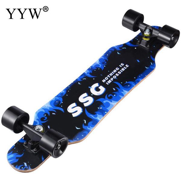 longboard short skateboard skate board long dancing 4 wheels teenager maple deck pu wheels aluminum trucks street complete