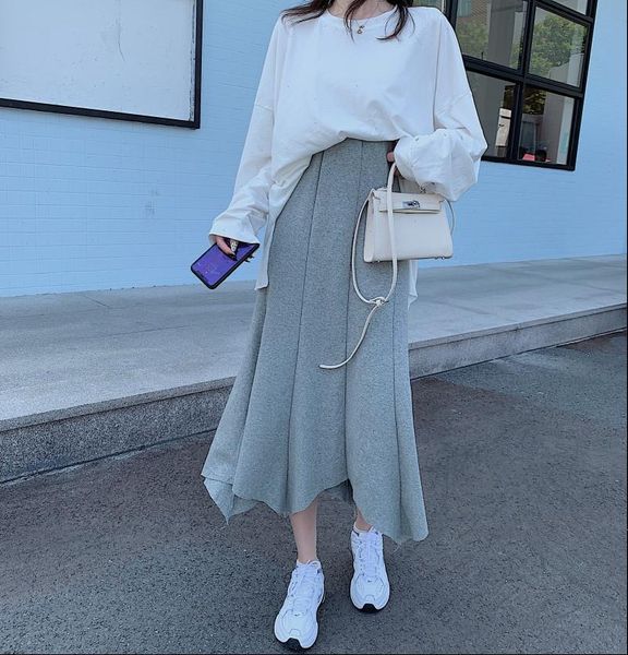 office lady skirt women high waist irregular wild fishtail skirts female vintage maxi elegant 2 colors, Black
office lady skirt women high waist irregular wild fishtail skirts female vintage maxi elegant 2 colors, Black