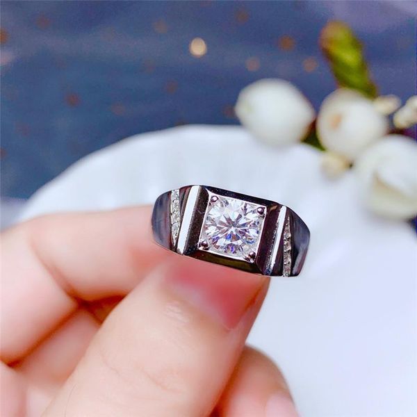 cluster rings men's ring 1ct vvs 6.5mm moissanite lab diamond test passed for men birthday anniversary gift real 925 sterling silver, Golden;silver
cluster rings men's ring 1ct vvs 6.5mm moissanite lab diamond test passed for men birthday anniversary gift real 925 sterling silver, Golden;silver