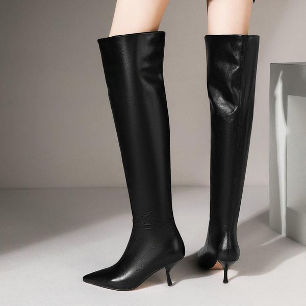 boots microfiber leather ladies over the knee pointed stiletto high heels women's black and brown winter women
boots microfiber leather ladies over the knee pointed stiletto high heels women's black and brown winter women