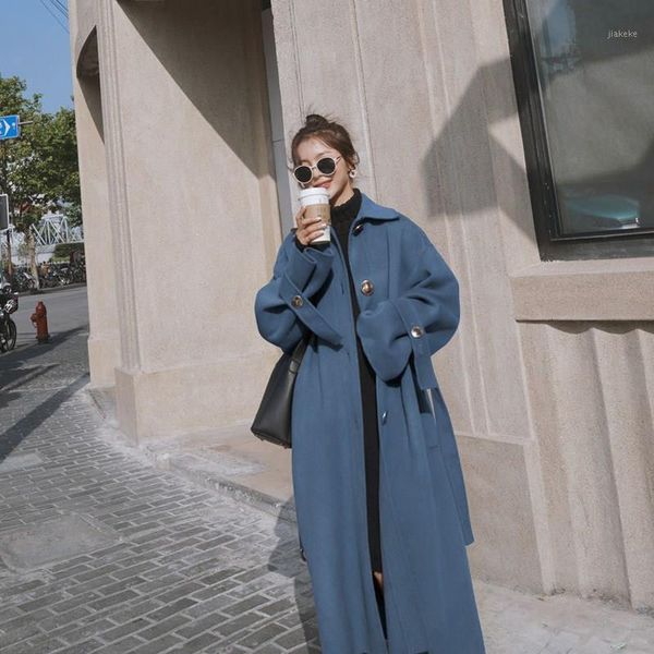 autumn winter solid women casual woolen coat female long windbreaker jackets korean wool coat oversized overcoats1, Black
autumn winter solid women casual woolen coat female long windbreaker jackets korean wool coat oversized overcoats1, Black