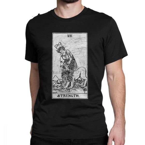men's t-shirts unique strength tarot card major arcana fortune telling occult men cotton t shirts short sleeve tees clothing, White;black
men's t-shirts unique strength tarot card major arcana fortune telling occult men cotton t shirts short sleeve tees clothing, White;black