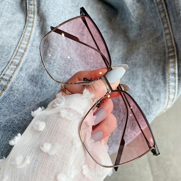 sunglasses fashion brand alloy oversized for women vintage square green pink gradient sun glasses female uv400 big shades, White;black
sunglasses fashion brand alloy oversized for women vintage square green pink gradient sun glasses female uv400 big shades, White;black