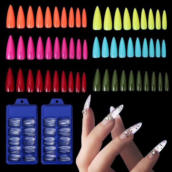 false nails 20 colors 100pcs/box nail tips art long stiletto acrylic uv gel manicure full cover fake diy beauty tools, Red;gold
false nails 20 colors 100pcs/box nail tips art long stiletto acrylic uv gel manicure full cover fake diy beauty tools, Red;gold