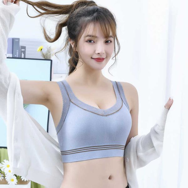 2021 seamless lace back wrapped sports contrast color comfortable underwear without steel ring bra, Black;white
2021 seamless lace back wrapped sports contrast color comfortable underwear without steel ring bra, Black;white