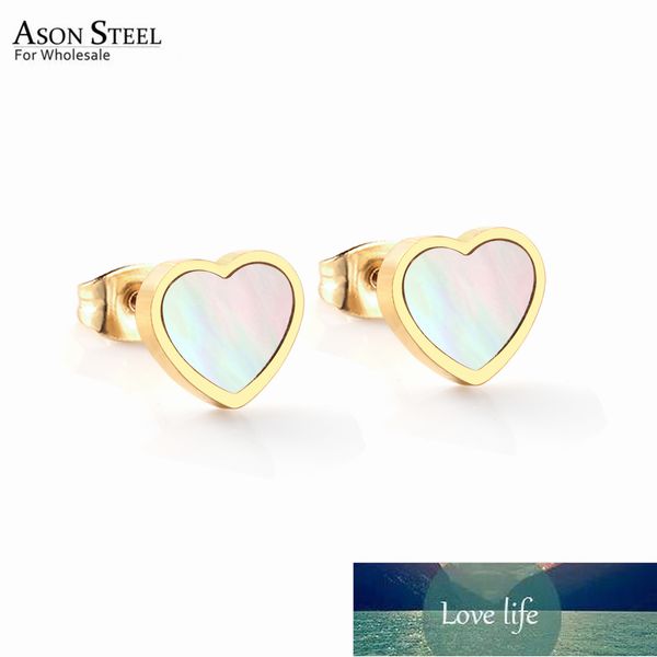 asonsteel heart white shell stud earring 316l stainless steel earrings gold color for fashion women girls jewelry accessories factory price, Golden;silver
asonsteel heart white shell stud earring 316l stainless steel earrings gold color for fashion women girls jewelry accessories factory price, Golden;silver