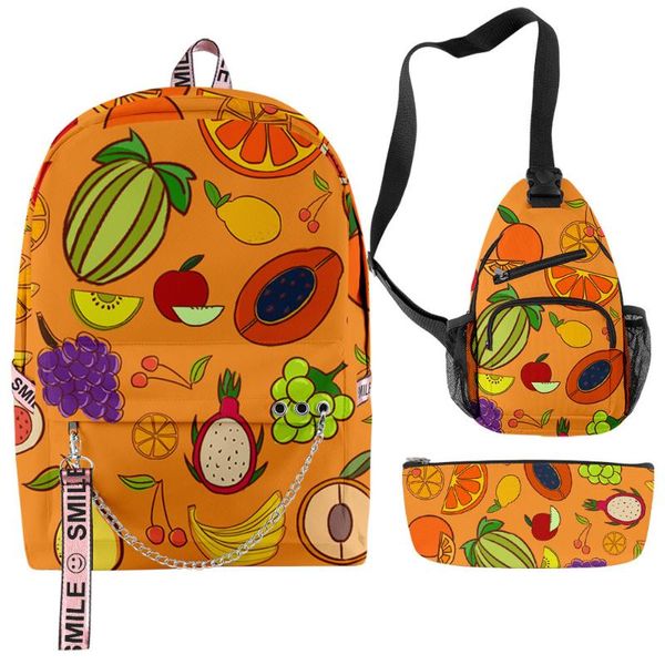 backpack personality fruit original 3d digital printing combination cartoons fashion casual boys girls three-piece suit
backpack personality fruit original 3d digital printing combination cartoons fashion casual boys girls three-piece suit