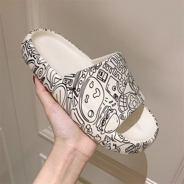 women men summer slippers non-slip beach slide sandals flip flops cute graffiti soft sole comfort ladies couples bathroom shoes 210903, Black
women men summer slippers non-slip beach slide sandals flip flops cute graffiti soft sole comfort ladies couples bathroom shoes 210903, Black