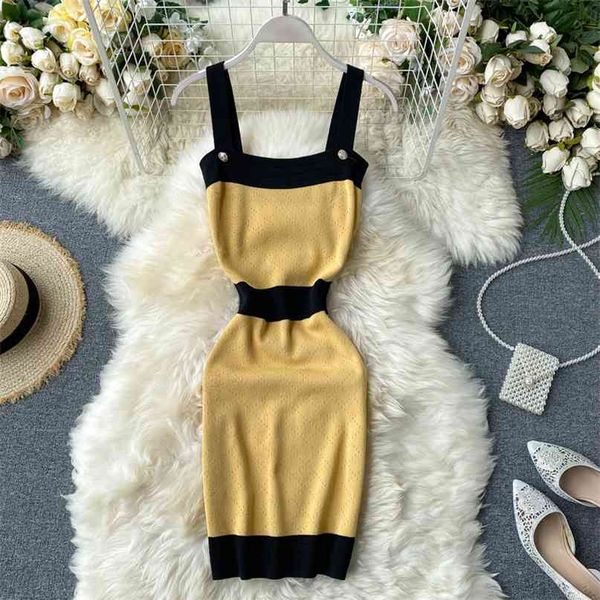 women fashion summer dress female sleeveless high waist thin tight hip knitted vestidos m160 210527, Black;gray
women fashion summer dress female sleeveless high waist thin tight hip knitted vestidos m160 210527, Black;gray