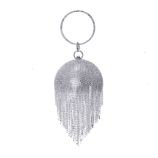 2021 fancy luxury round tassel girls women glitter silver gold party clutch bag bling crystal rhinestone ball purse
2021 fancy luxury round tassel girls women glitter silver gold party clutch bag bling crystal rhinestone ball purse