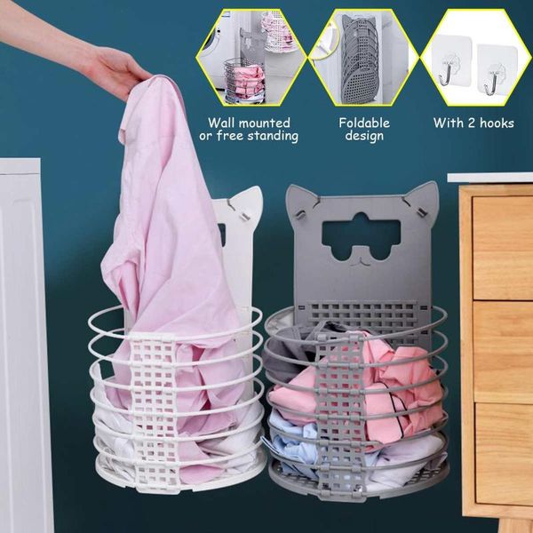 Folding Hamper Bathroom Organizer Clothes Storage Basket Laundry Basket Large Wall-mounted Plastic Storage Rack for Home
Folding Hamper Bathroom Organizer Clothes Storage Basket Laundry Basket Large Wall-mounted Plastic Storage Rack for Home