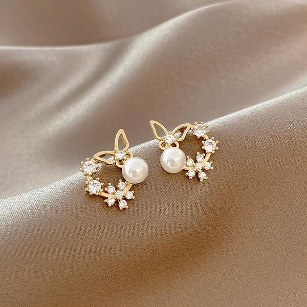 stud 2021 arrival trendy simple flower butterfly zircon pearl earrings for women fashion cute crystal jewelry gifts, Golden;silver
stud 2021 arrival trendy simple flower butterfly zircon pearl earrings for women fashion cute crystal jewelry gifts, Golden;silver