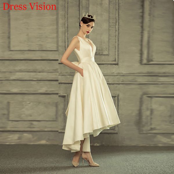 2021 satin backless wedding es vestidos novia marie sleeveless high low robe de soire z4d9, White
2021 satin backless wedding es vestidos novia marie sleeveless high low robe de soire z4d9, White