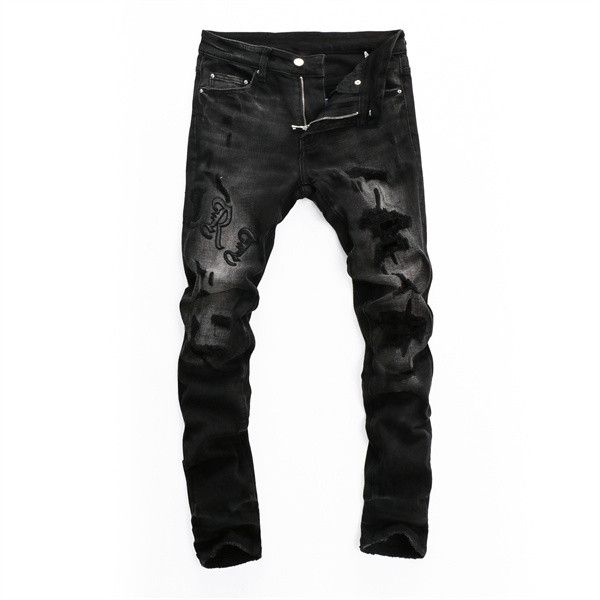 patches detail biker fit jeans men slim motorcycle for mens vintage distressed denim jean pants @sa22, Blue
patches detail biker fit jeans men slim motorcycle for mens vintage distressed denim jean pants @sa22, Blue