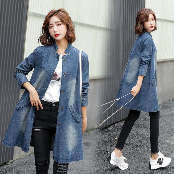 denim coat women's mid-length 2021 spring autumn fashion windbreaker ladies seven point sleeve thin denim trench coat women e244, Black;brown
denim coat women's mid-length 2021 spring autumn fashion windbreaker ladies seven point sleeve thin denim trench coat women e244, Black;brown