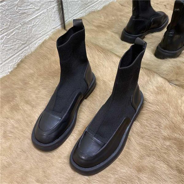boots deat 2021 spring autumn fashion casual black thick low heel elastic leather short women sf3861
boots deat 2021 spring autumn fashion casual black thick low heel elastic leather short women sf3861