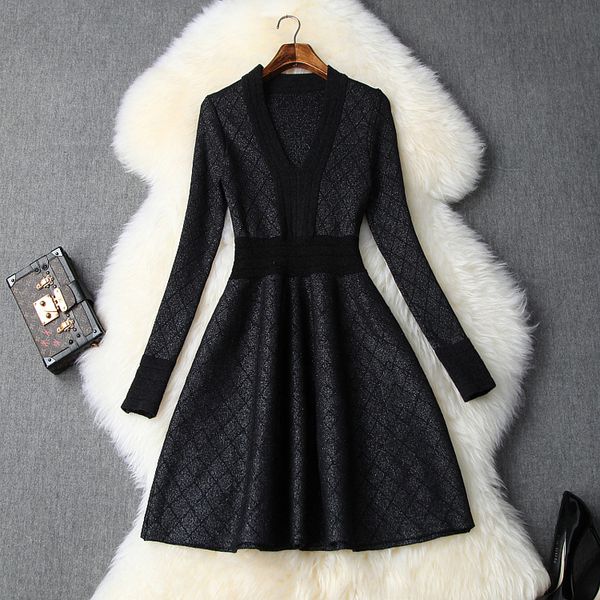 christmas elastic 2021 new vintage high street sweater knitting gown autumn full feminine party dress winter 0tdc, Black;gray
christmas elastic 2021 new vintage high street sweater knitting gown autumn full feminine party dress winter 0tdc, Black;gray