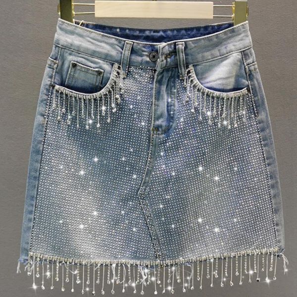skirts high waist denim skirt women fashion heavy industry rhinestone beading tassel package hip a-line, Black
skirts high waist denim skirt women fashion heavy industry rhinestone beading tassel package hip a-line, Black