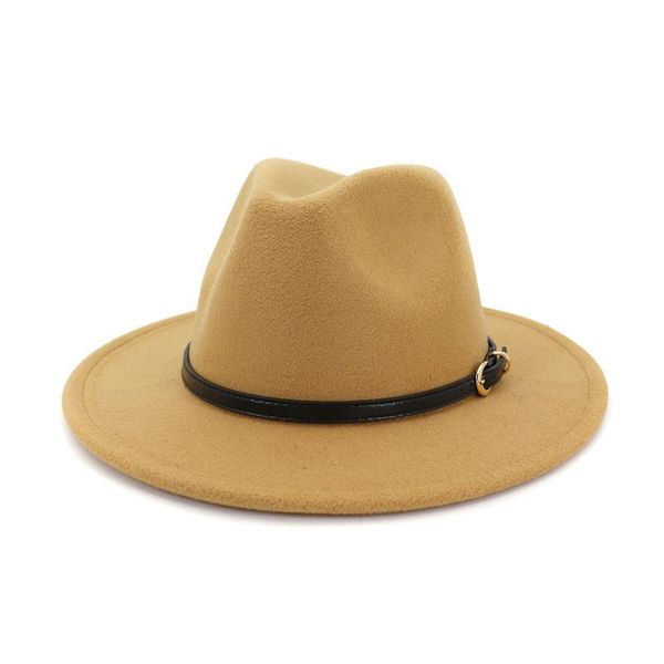 wide brim hats black leather belt decoration felt artificial wool blend fedora hat men women simple wedding party bowler, Blue;gray
wide brim hats black leather belt decoration felt artificial wool blend fedora hat men women simple wedding party bowler, Blue;gray