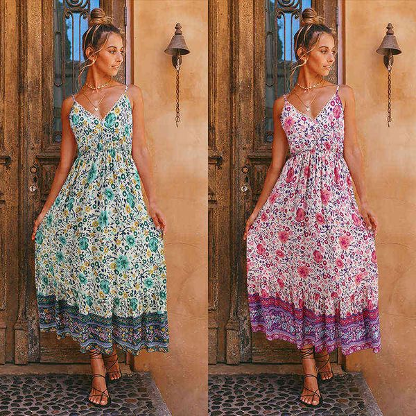 casual dresses women's 2022 fashion printed long skirt floral suspender backls dresses, Black;gray
casual dresses women's 2022 fashion printed long skirt floral suspender backls dresses, Black;gray
