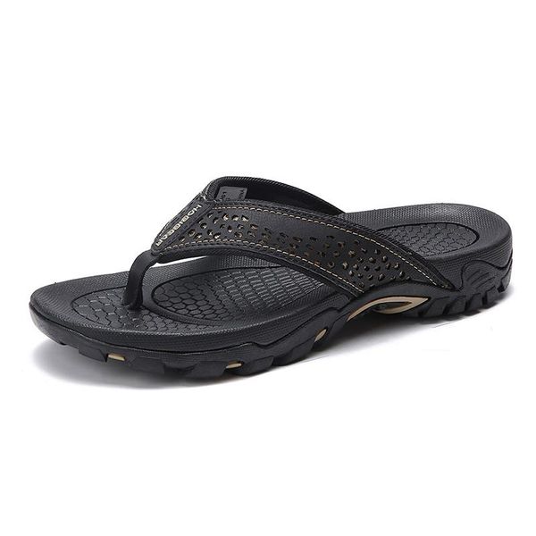 slippers brand pu leather summer men beach sandals comfort casual shoes fashion flip flops sell footwear, Black
slippers brand pu leather summer men beach sandals comfort casual shoes fashion flip flops sell footwear, Black