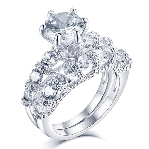 cluster rings luxury zircon ring set for women gift pure 925 sterling silver wedding rhinestone engagement party jewelry accessories, Golden;silver
cluster rings luxury zircon ring set for women gift pure 925 sterling silver wedding rhinestone engagement party jewelry accessories, Golden;silver
