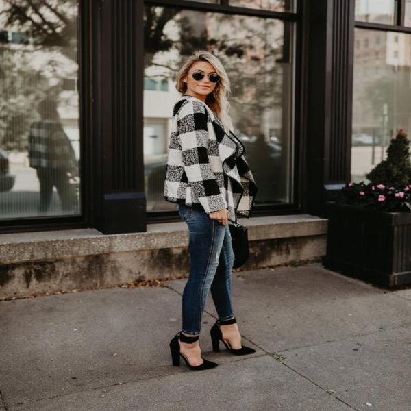 ladies women streetwear plaid woolen size coat winter vintage casual coat cardigan fashion warm printed lapel autumn plus hamna, Black
ladies women streetwear plaid woolen size coat winter vintage casual coat cardigan fashion warm printed lapel autumn plus hamna, Black