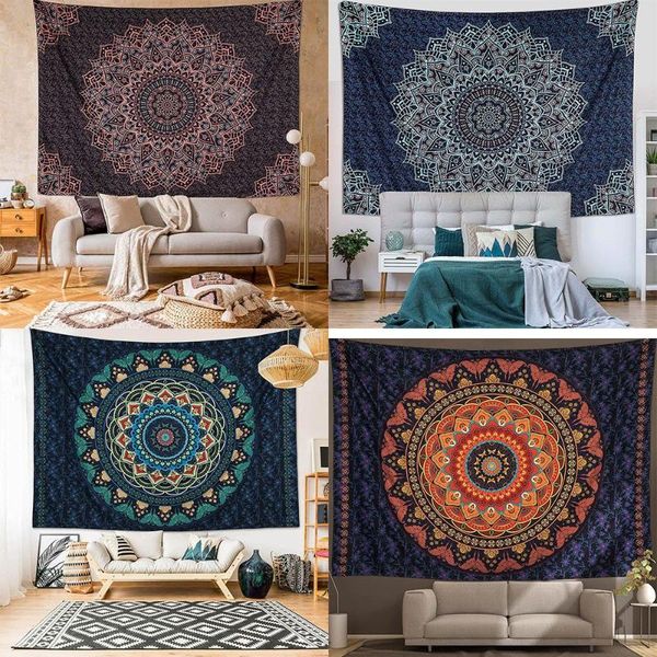 tapestries room decor camping throw rug sandy beach blanket mandala tapestry mattress wall hanging