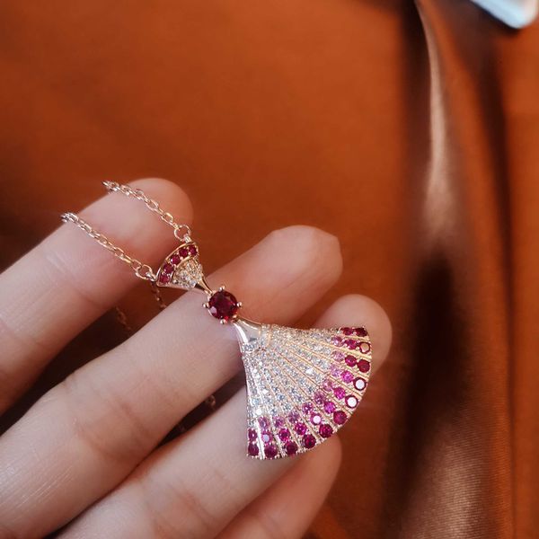 baojia new 925 sterling silver gradient blue pink skirt necklace gradient blue gradient pink fan pendant
baojia new 925 sterling silver gradient blue pink skirt necklace gradient blue gradient pink fan pendant
