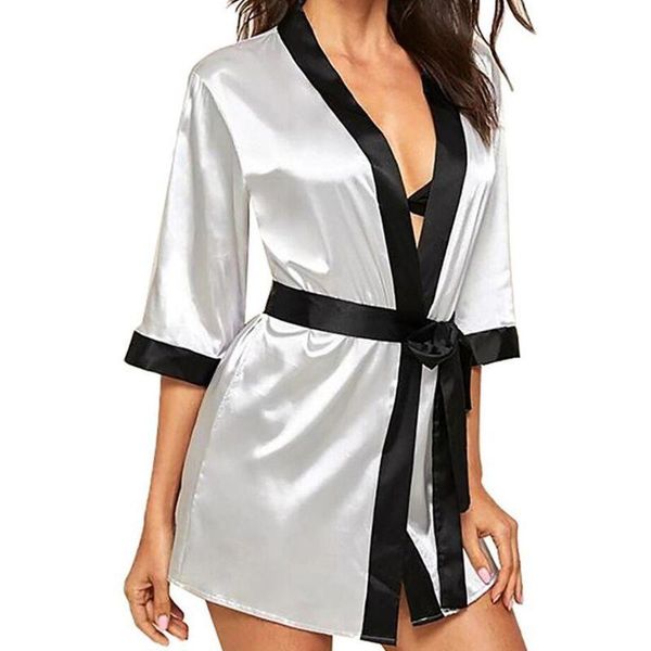 women's sleepwear q1fa womens imitation silk short kimono robe colorblock bride wedding party open front bathrobe nightgown with, Black;red
women's sleepwear q1fa womens imitation silk short kimono robe colorblock bride wedding party open front bathrobe nightgown with, Black;red