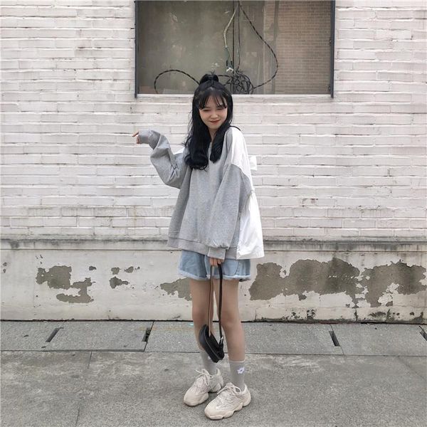 women's hoodies & sweatshirts sweet o-neck casual patchwork long sleeve fashion brand loose bow women korean style spring fall, Black
women's hoodies & sweatshirts sweet o-neck casual patchwork long sleeve fashion brand loose bow women korean style spring fall, Black
