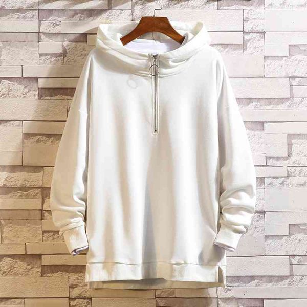 2021Sweater new autumn simple top solid color Pullover casual sweater men' large loose BF couple Hooded Coat, White
2021Sweater new autumn simple top solid color Pullover casual sweater men' large loose BF couple Hooded Coat, White