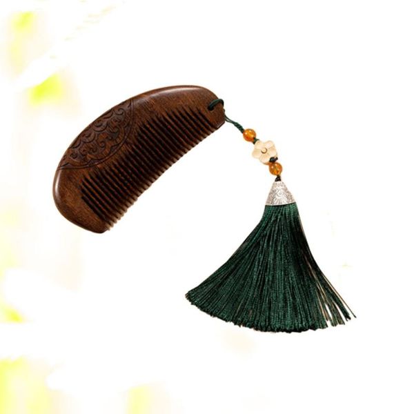 anti-static hair comb sandalwood exquisite plum blossom carving comb tassel for (green), Silver
anti-static hair comb sandalwood exquisite plum blossom carving comb tassel for (green), Silver