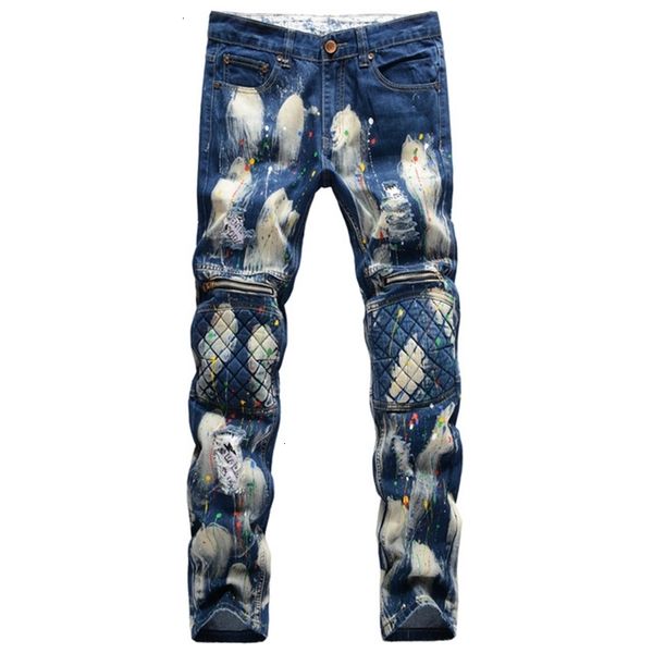 beggar splash ink personality jeans men's hole patch street heavy craft fold locomotive handsome pants vf68, Blue
beggar splash ink personality jeans men's hole patch street heavy craft fold locomotive handsome pants vf68, Blue