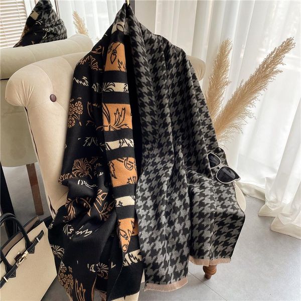 scarves 2021 luxury cashmere scarf winter women pashmina shawls warm blanket wraps female plaid foulard bandana brand thick hijab, Blue;gray
scarves 2021 luxury cashmere scarf winter women pashmina shawls warm blanket wraps female plaid foulard bandana brand thick hijab, Blue;gray