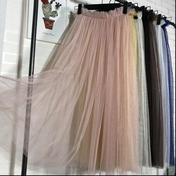 summer new net yarn skirt transparent single layer mesh skirt perspective half skirt women tulle skirts faldas largas mujer, Black
summer new net yarn skirt transparent single layer mesh skirt perspective half skirt women tulle skirts faldas largas mujer, Black