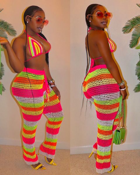 2021 new summer two beach bikini push up crop pants set hollow out mesh 2 piece matching women sets clothes vb7g, White
2021 new summer two beach bikini push up crop pants set hollow out mesh 2 piece matching women sets clothes vb7g, White