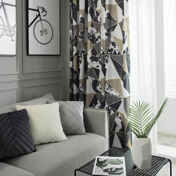 hook style geometric printing brushed curtains modern simple and fresh garden bedroom living room furniture 
hook style geometric printing brushed curtains modern simple and fresh garden bedroom living room furniture