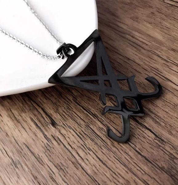 pendant necklaces trendy necklace sigil of lucifer satanic symbol satan demon side men's jewelry, Silver
pendant necklaces trendy necklace sigil of lucifer satanic symbol satan demon side men's jewelry, Silver