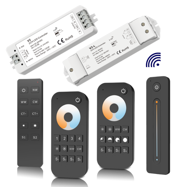 cct led dimmers controller dual color led stripe rf2.4ghz 12-36vdc 2 channel push slide touch remote 1 4 zone constant current
cct led dimmers controller dual color led stripe rf2.4ghz 12-36vdc 2 channel push slide touch remote 1 4 zone constant current
