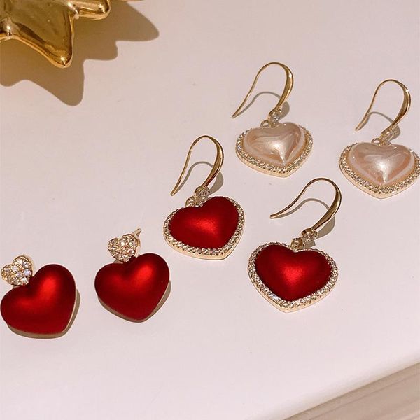dangle & chandelier the design red love earrings are high-quality and peach heart for girls gift statement women., Silver
dangle & chandelier the design red love earrings are high-quality and peach heart for girls gift statement women., Silver