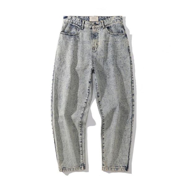 men's jeans high street men hip hop streetwear trousers harajuku washed loose cotton straight denim pants casual fashion male, Blue
men's jeans high street men hip hop streetwear trousers harajuku washed loose cotton straight denim pants casual fashion male, Blue